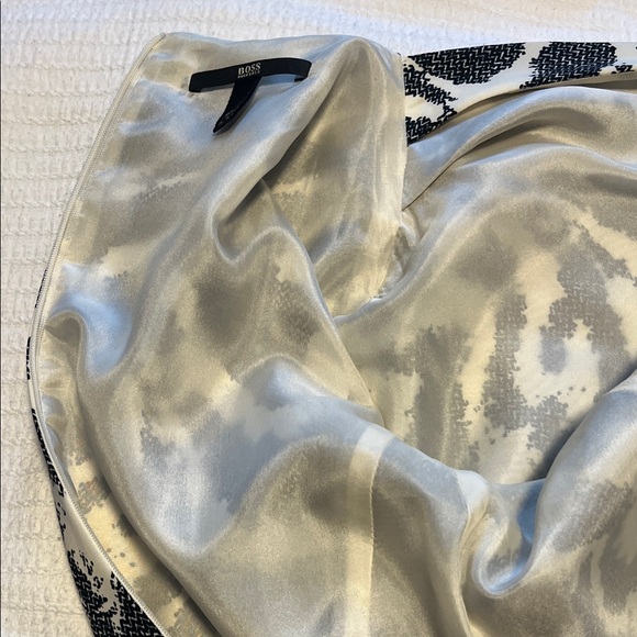 Hugo Boss Blackish Blue and Cream Midi Dress - Picture 10 of 10